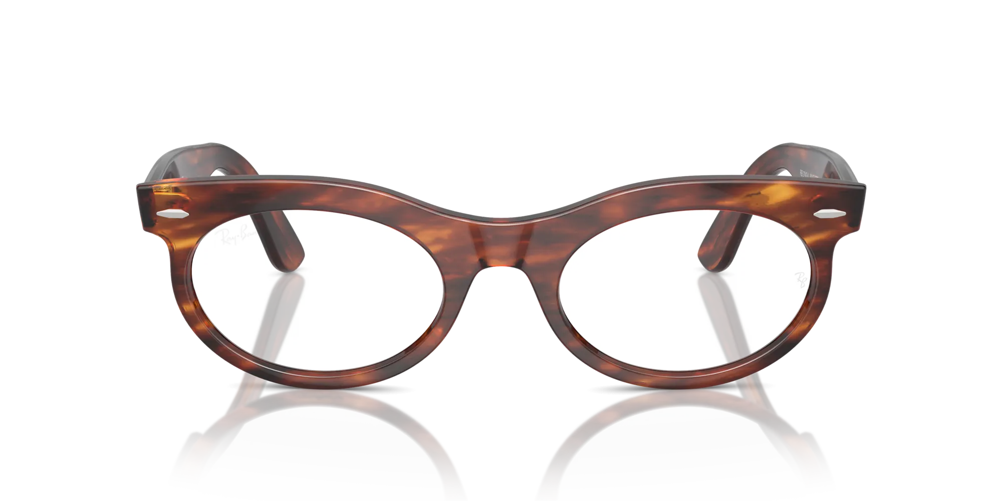 Ray - Ban RX2242V WAYFARER OVAL 2144 Montature da vista Acetato Marrone Trasparente Rotonda Normale - immagine 3