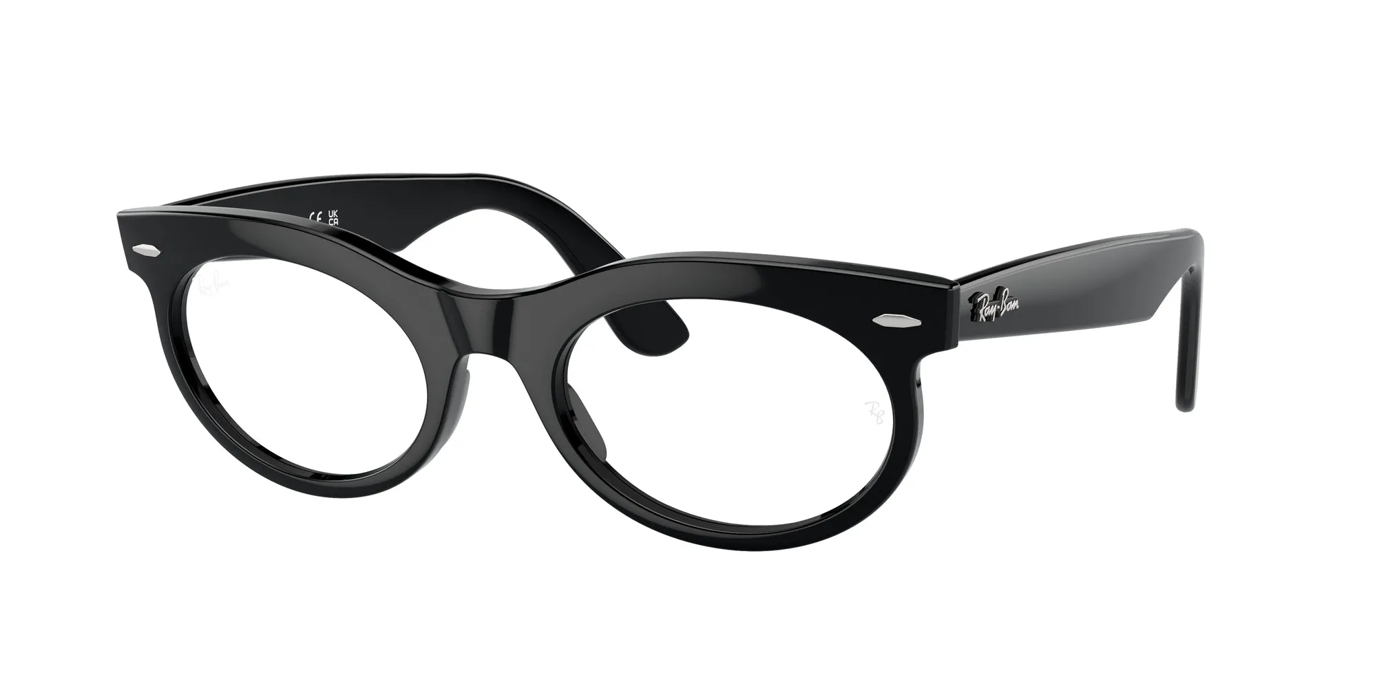 Ray - Ban RX2242V WAYFARER OVAL 2000 Montature da vista Acetato Nero Trasparente Rotonda Normale - immagine 1