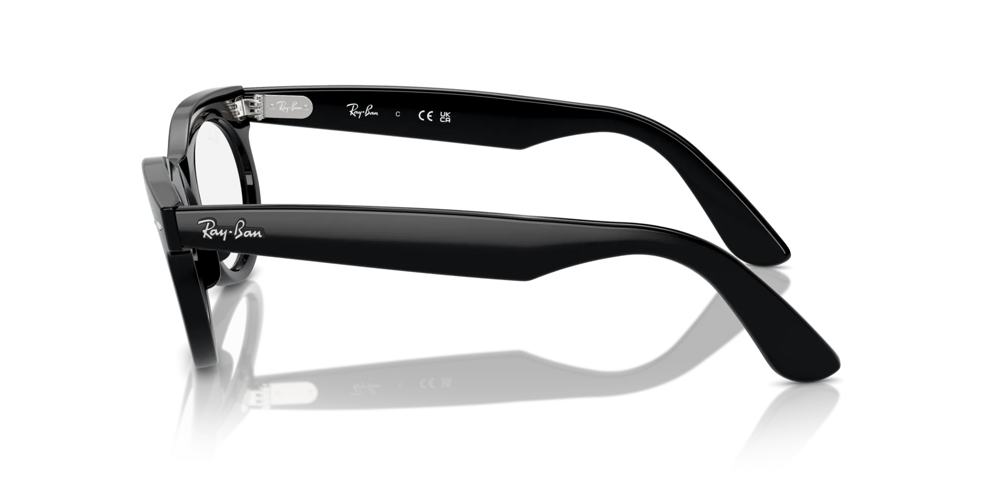 Ray - Ban RX2242V WAYFARER OVAL 2000 Montature da vista Acetato Nero Trasparente Rotonda Normale - immagine 4