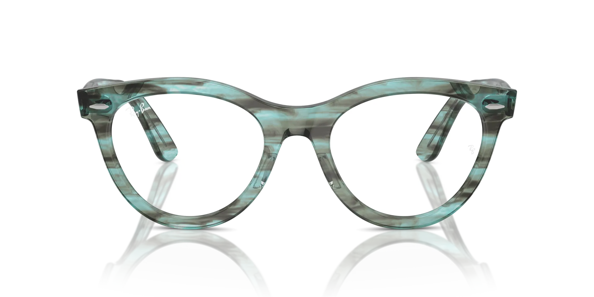Ray - Ban RX2241V WAYFARER WAY 8362 Montature da vista Acetato Verde Trasparente Rotonda Normale - immagine 3
