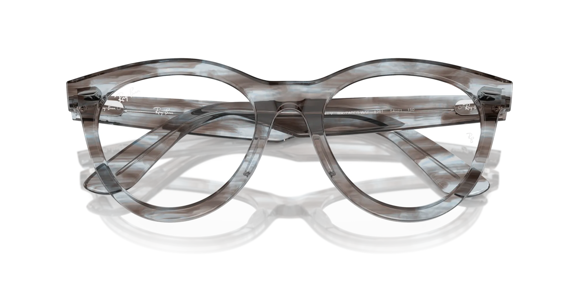 Ray - Ban RX2241V WAYFARER WAY 8361 Montature da vista Acetato Blu Trasparente Rotonda Normale - immagine 2