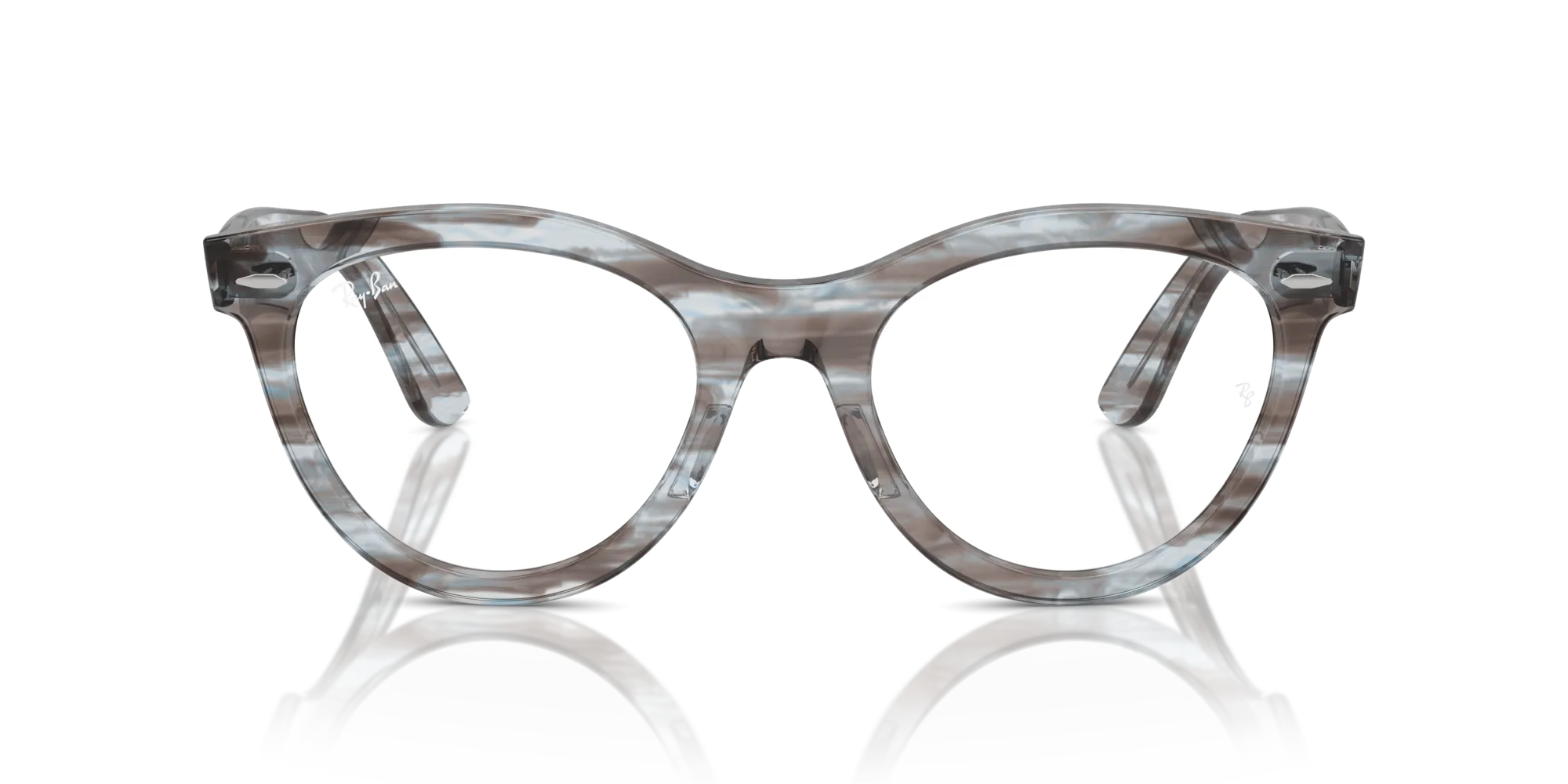 Ray - Ban RX2241V WAYFARER WAY 8361 Montature da vista Acetato Blu Trasparente Rotonda Normale - immagine 3