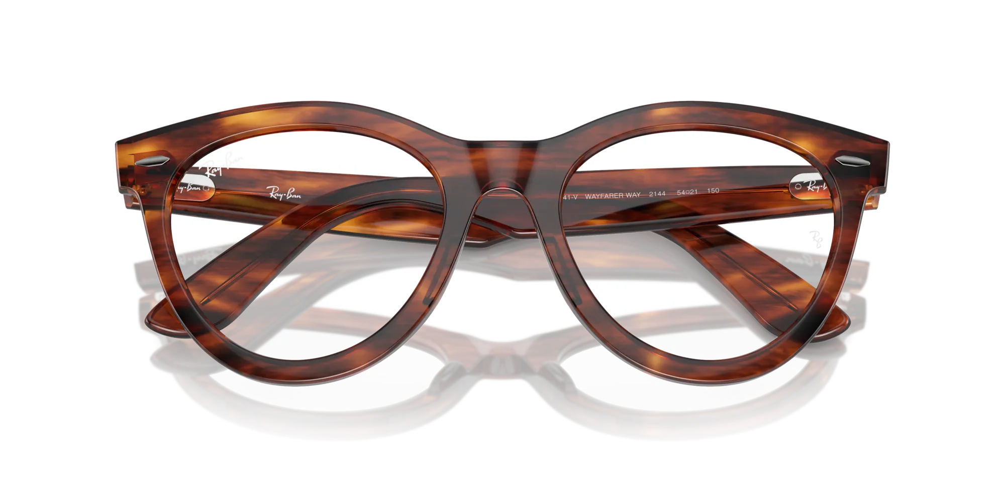 Ray - Ban RX2241V WAYFARER WAY 2144 Montature da vista Acetato Marrone Trasparente Rotonda Normale - immagine 2