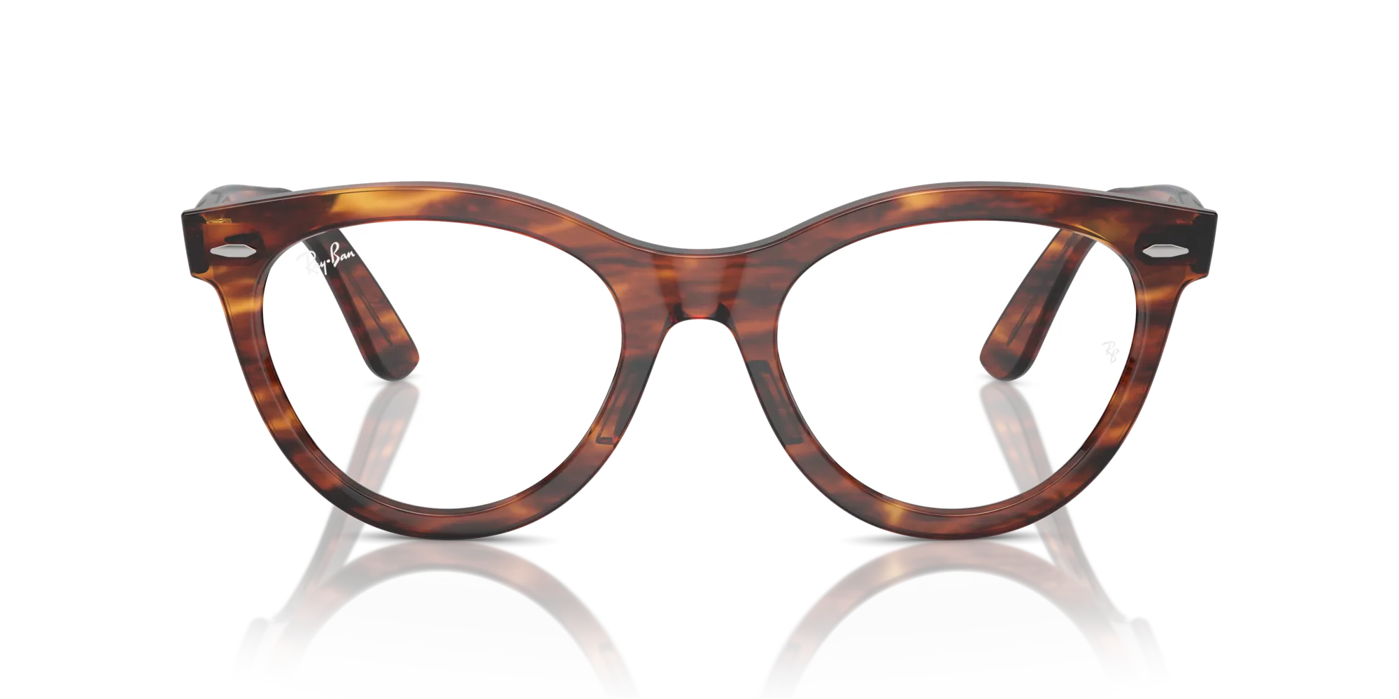 Ray - Ban RX2241V WAYFARER WAY 2144 Montature da vista Acetato Marrone Trasparente Rotonda Normale - immagine 3