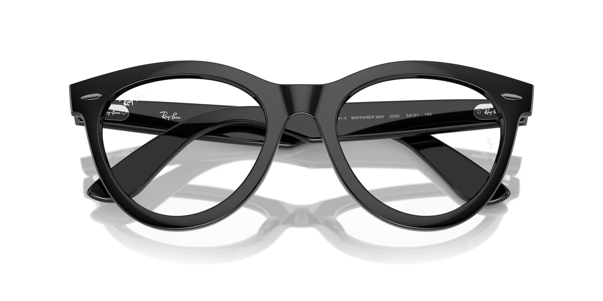 Ray - Ban RX2241V WAYFARER WAY 2000 Montature da vista Acetato Nero Trasparente Rotonda Normale - immagine 2