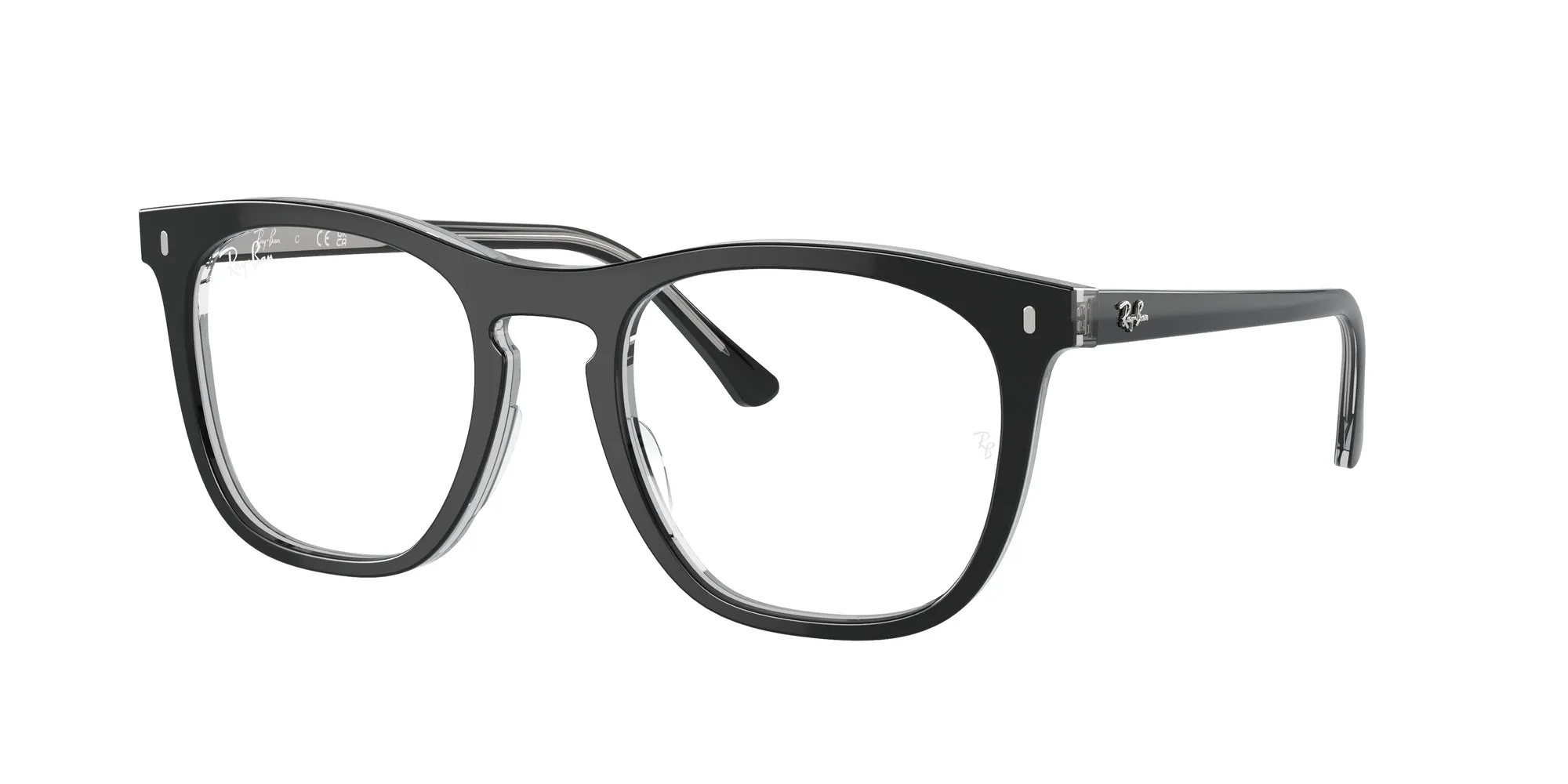 Ray - Ban RX2210V 8367 Montature da vista Acetato Grigio Trasparente Squadrata Normale - immagine 1