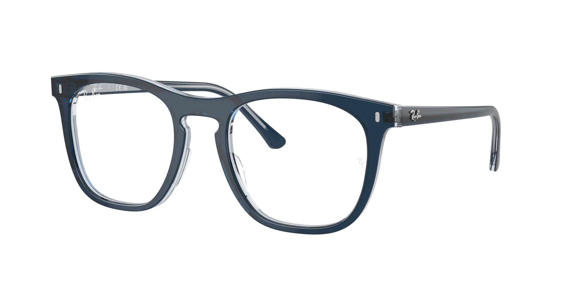 Ray - Ban RX2210V 8324 Montature da vista Acetato Blu Trasparente Squadrata Normale - immagine 1