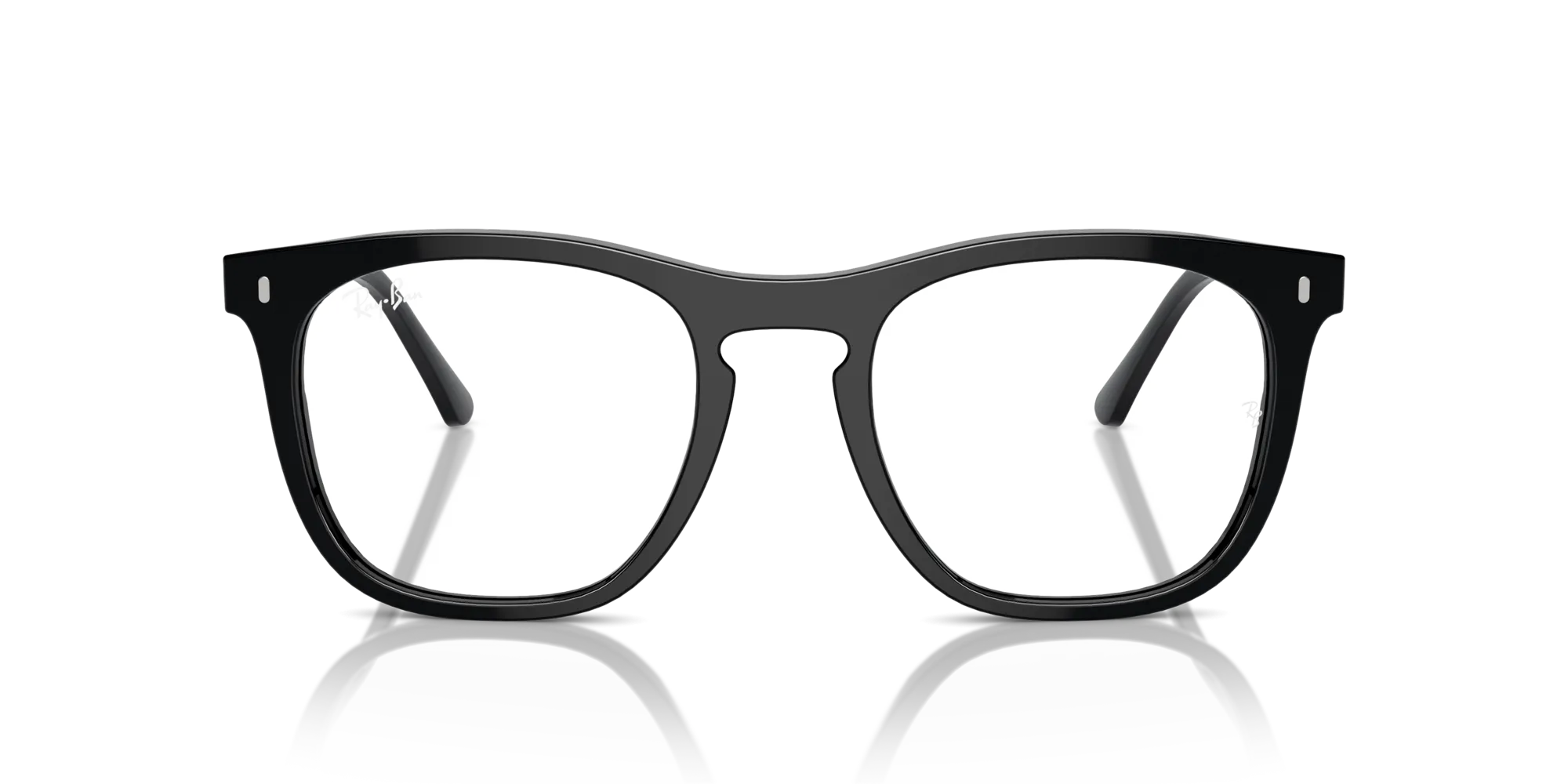 Ray - Ban RX2210V 2000 Montature da vista Acetato Nero Trasparente Squadrata Normale - immagine 3