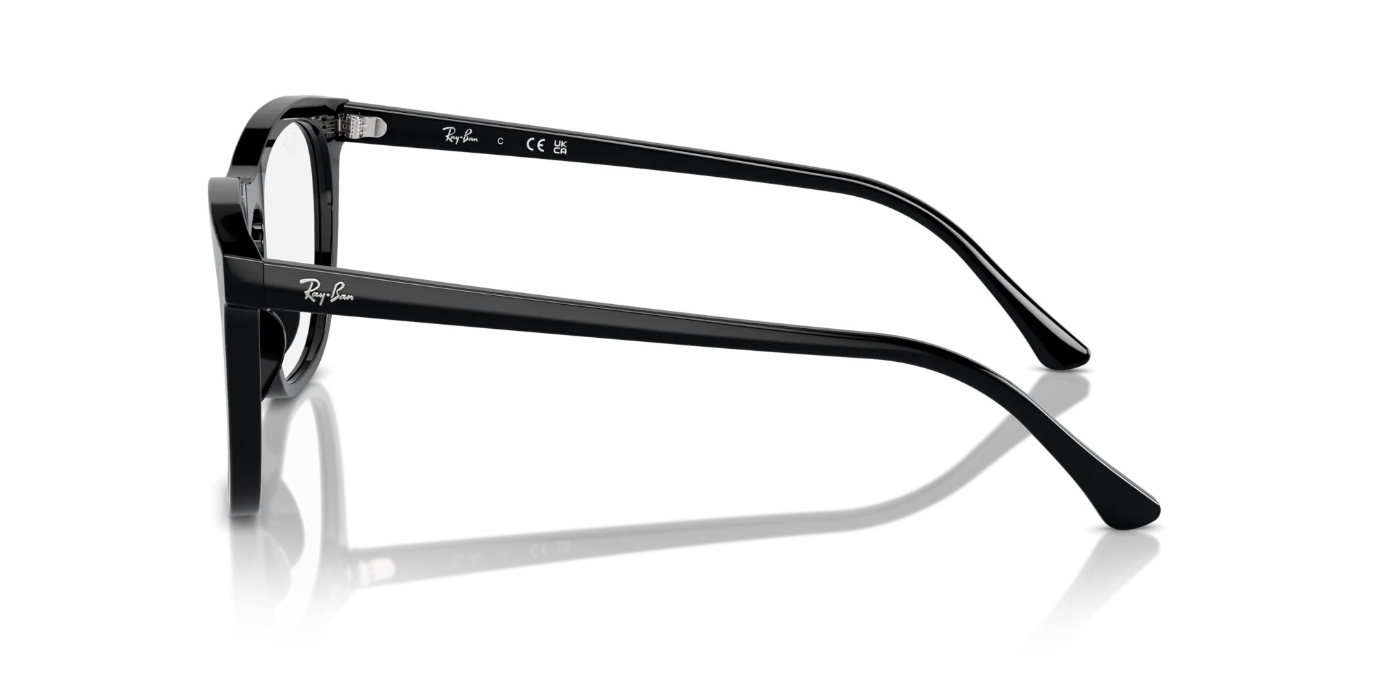 Ray - Ban RX2210V 2000 Montature da vista Acetato Nero Trasparente Squadrata Normale - immagine 4