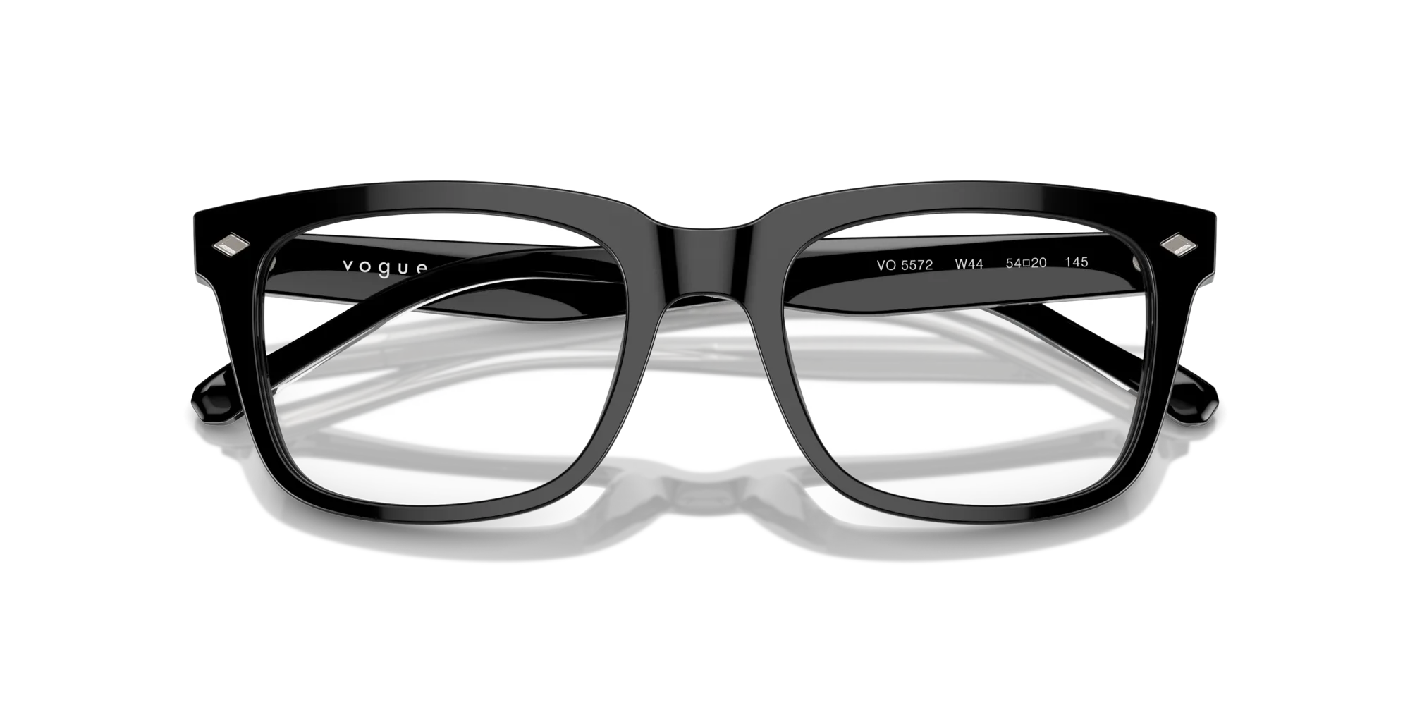 VOGUE EYEWEAR VO5572 W44 Montature da vista Acetato Nero Pillow Normale - immagine 2