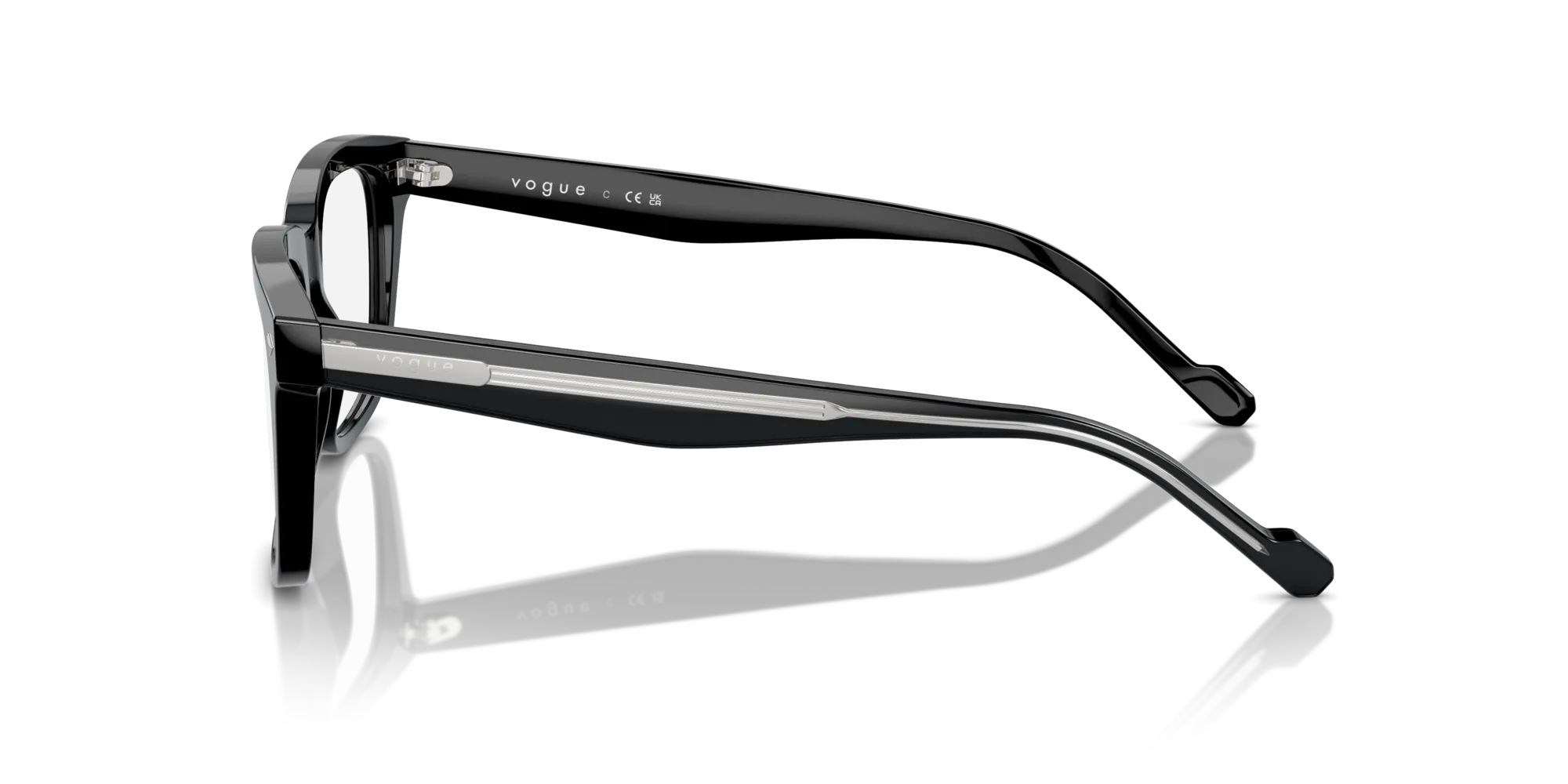 VOGUE EYEWEAR VO5572 W44 Montature da vista Acetato Nero Pillow Normale - immagine 4