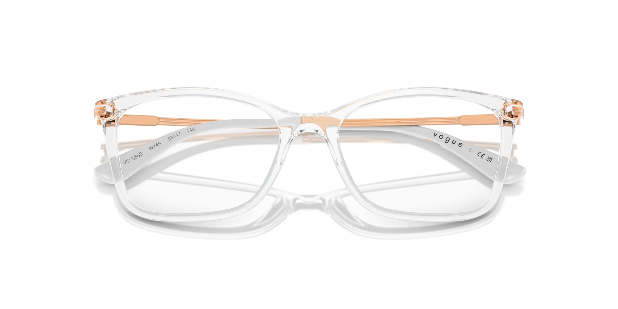 VOGUE EYEWEAR VO5563 W745 Montature da vista Nylon Trasparente Farfalla Normale - immagine 2