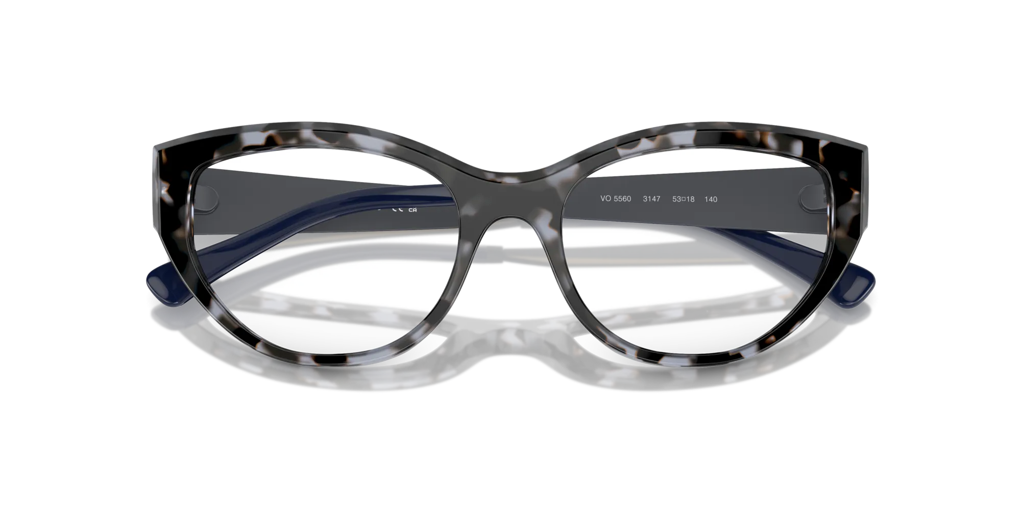 VOGUE EYEWEAR VO5560 3147 Montature da vista Acetato Blu Trasparente Geometrica Normale - immagine 2