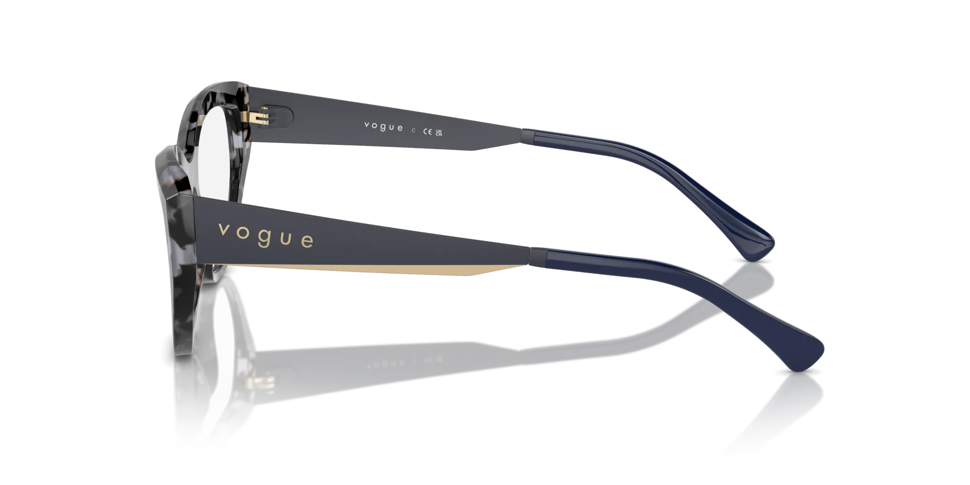 VOGUE EYEWEAR VO5560 3147 Montature da vista Acetato Blu Trasparente Geometrica Normale - immagine 4