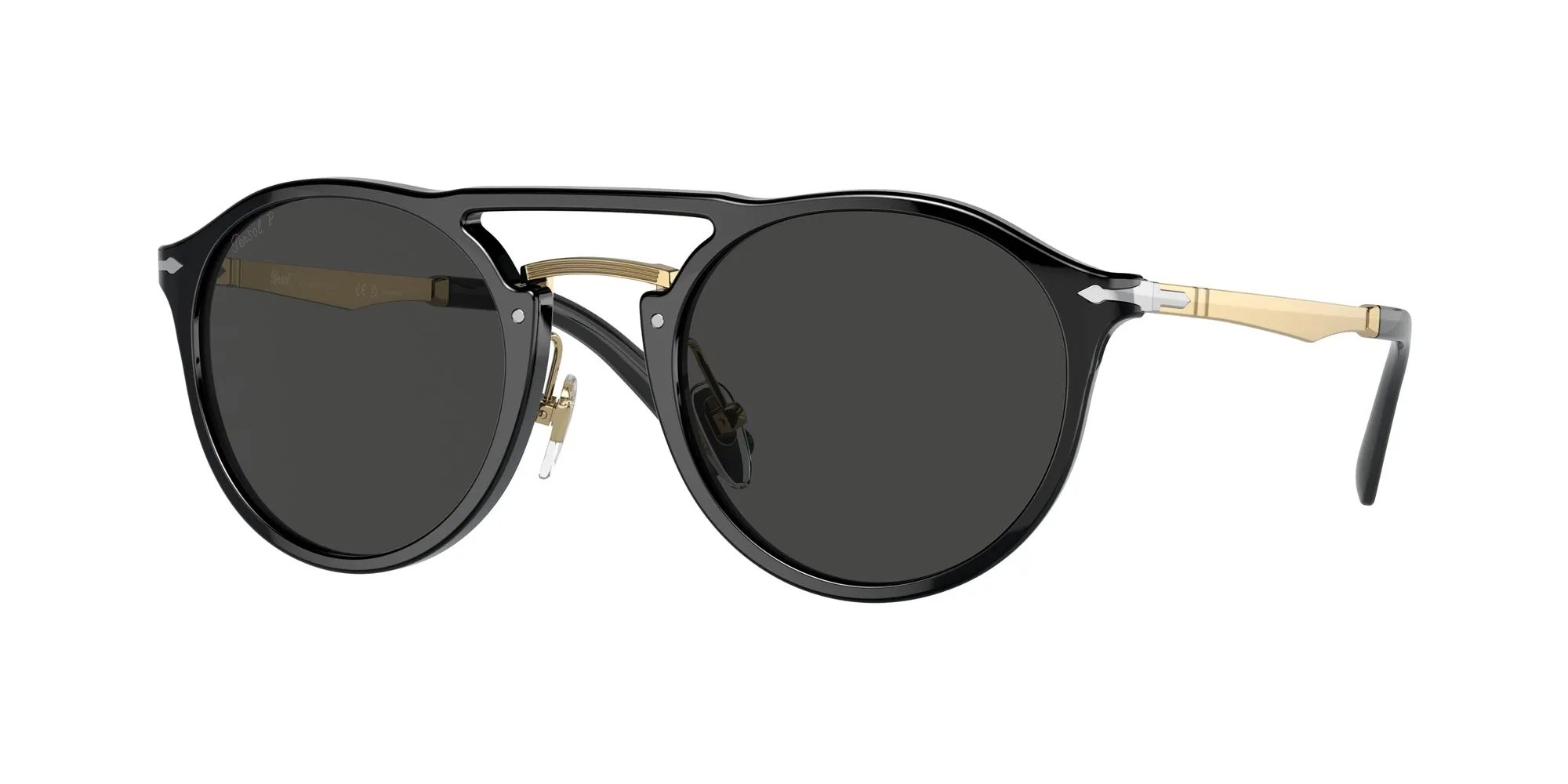 Persol PO3264S 95/48 Occhiali da sole Acetato Nero Grigio Pantos Polarizzata - immagine 1
