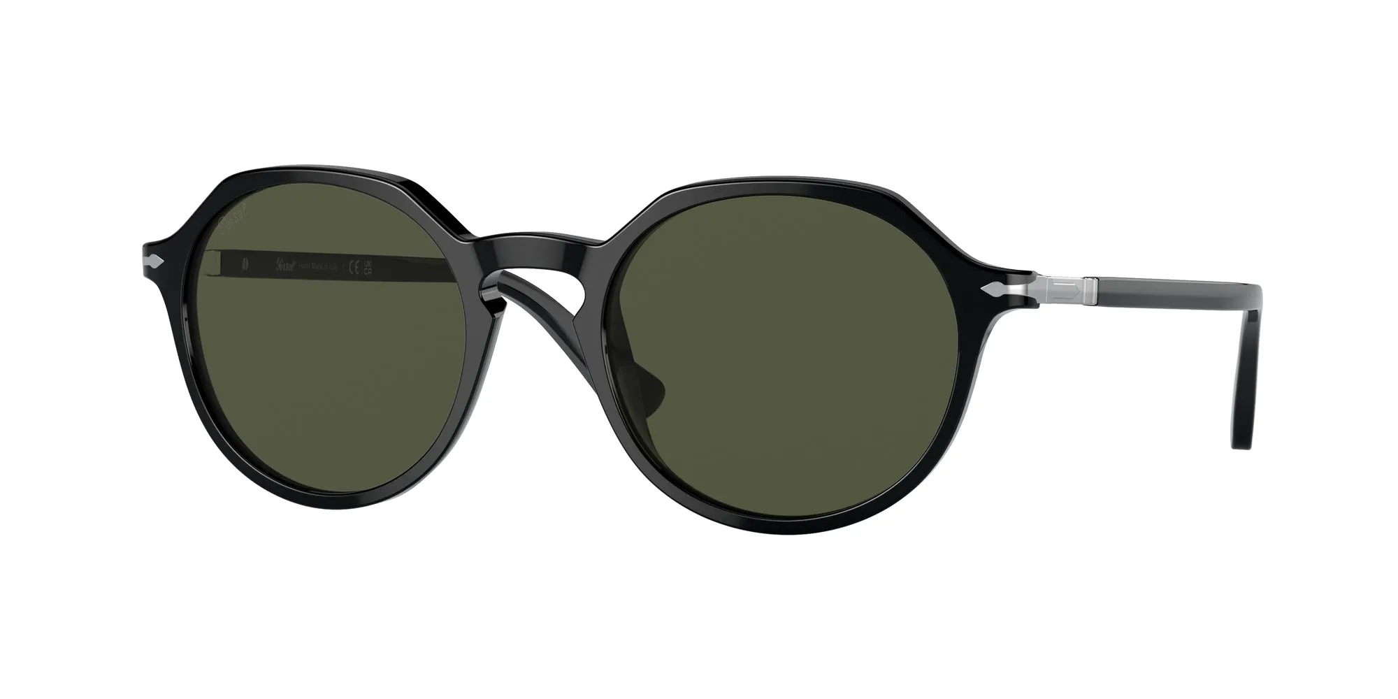 Persol PO3255S 95/31 Occhiali da sole Plastica Nero Verde Pantos - immagine 1
