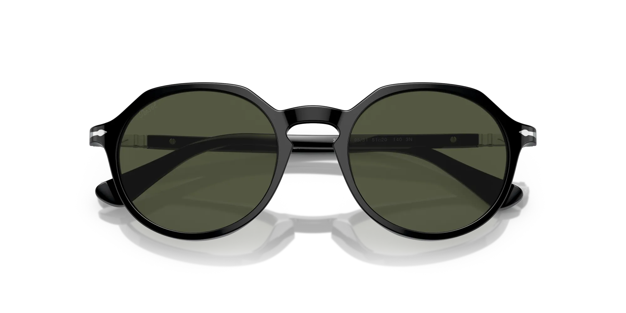 Persol PO3255S 95/31 Occhiali da sole Plastica Nero Verde Pantos - immagine 2