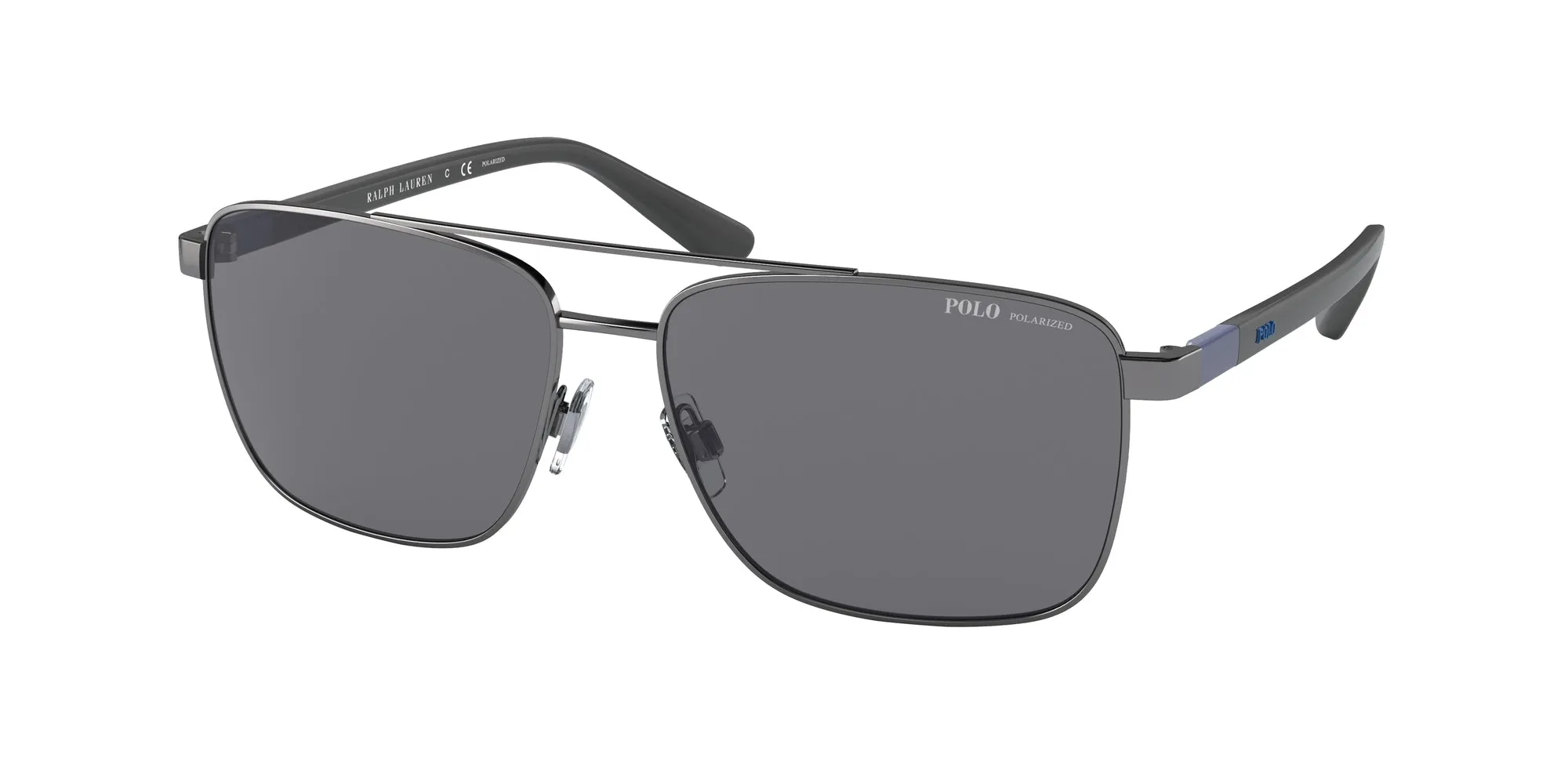 Polo Ralph Lauren PH3137 900281 Occhiali da sole Metallo Grigio Grigio Squadrata Polarizzata - immagine 1