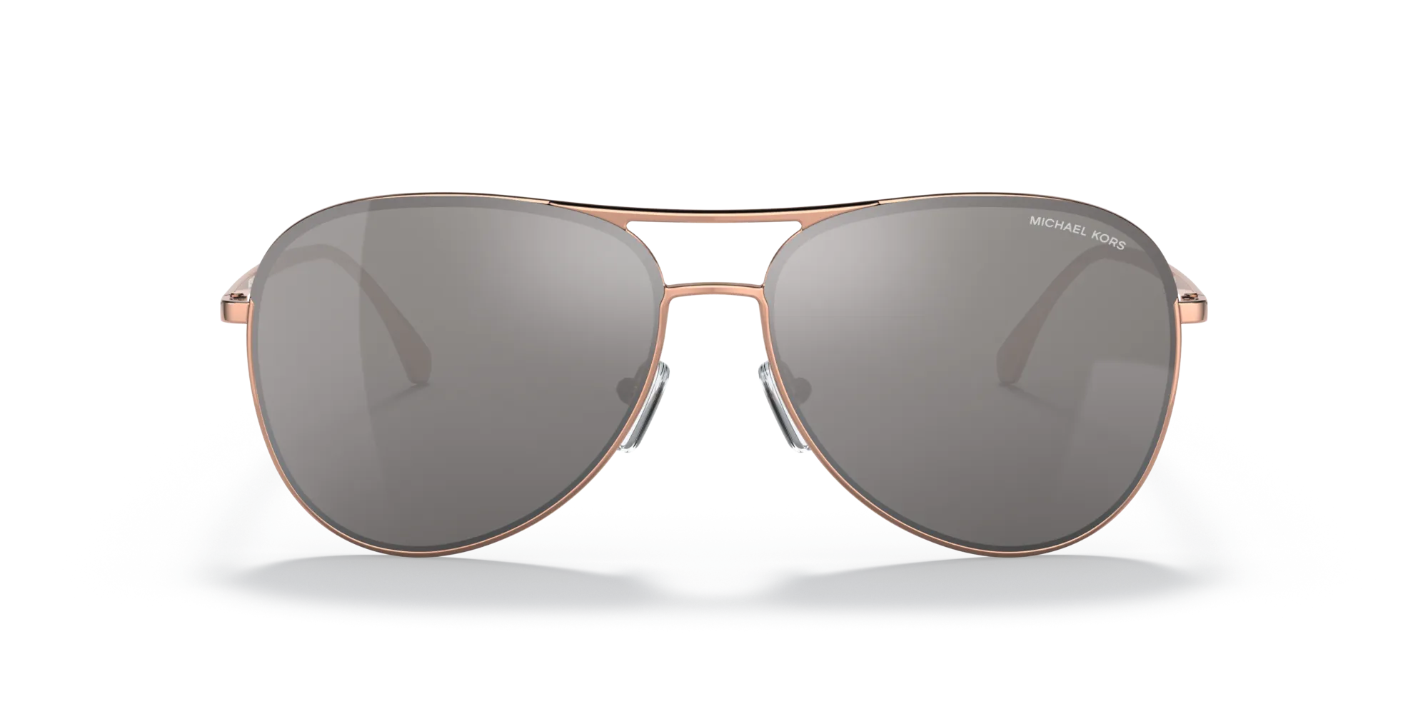 Michael Kors MK1089 KONA 11086G Occhiali da sole Metallo Rosa Argento Pilot Specchiato - immagine 3