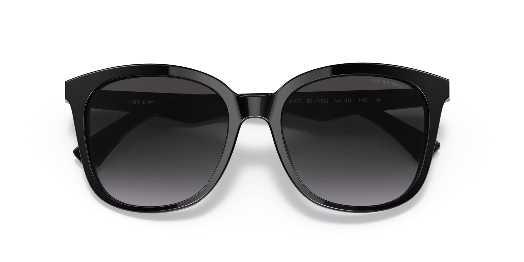 Emporio Armani EA4157 50178G Occhiali da sole Plastica Nero Grigio Squadrata Sfumato - immagine 2