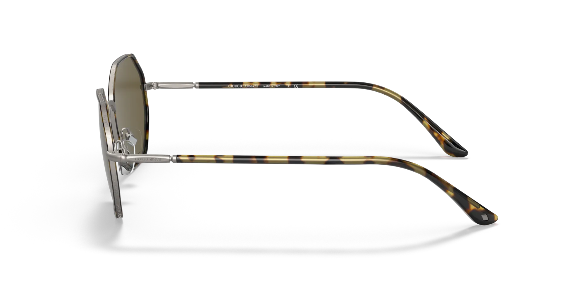 Giorgio Armani AR6112J 300373 Occhiali da sole Metallo Grigio Marrone Squadrata Normale - immagine 4