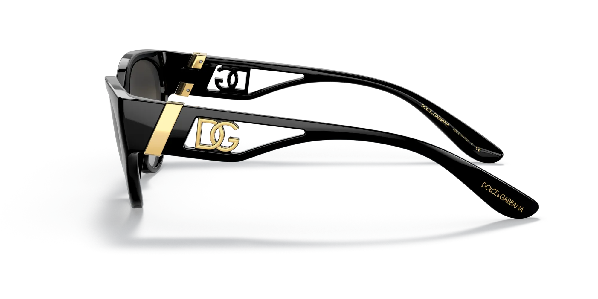 Dolce & Gabbana DG6146 501/8G Occhiali da sole Nylon Nero Grigio Cat Eye Normale Sfumato - immagine 4