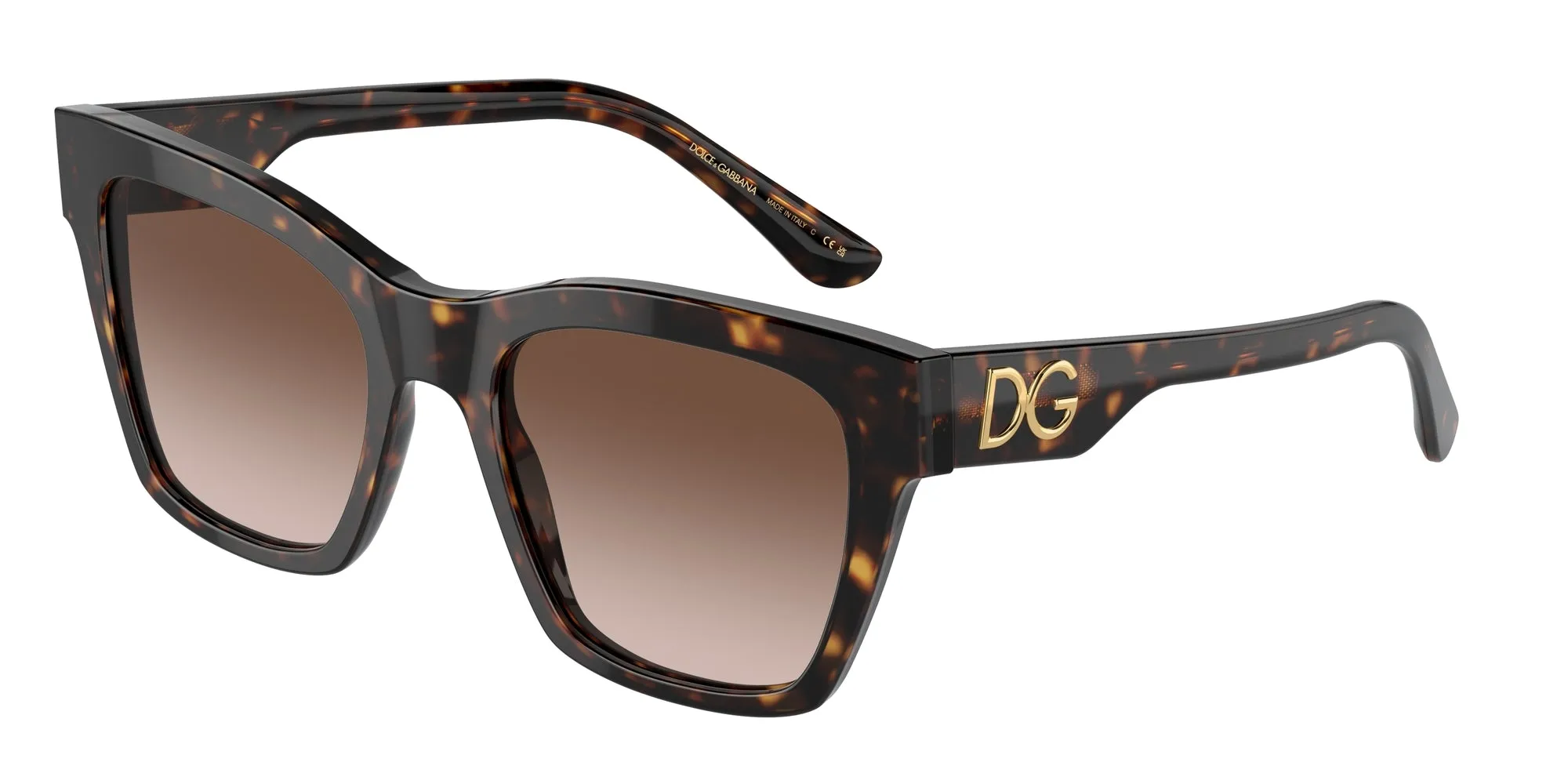 Dolce & Gabbana DG4384 502/13 Occhiali da sole Acetato Tartaruga Marrone Squadrata Normale Sfumato - immagine 1