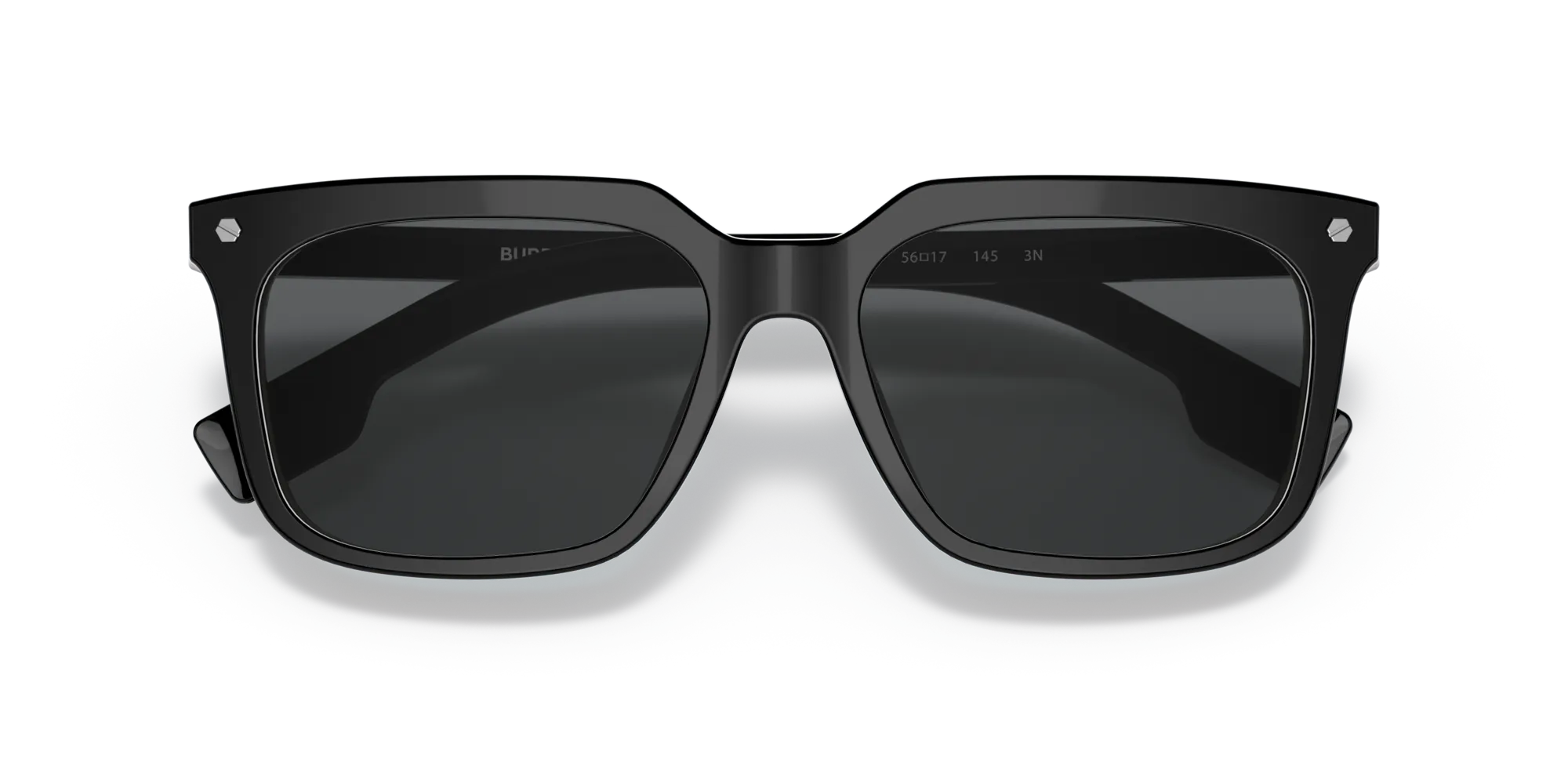 Burberry BE4337 CARNABY 379887 Occhiali da sole Acetato Nero Grigio Squadrata Normale - immagine 2