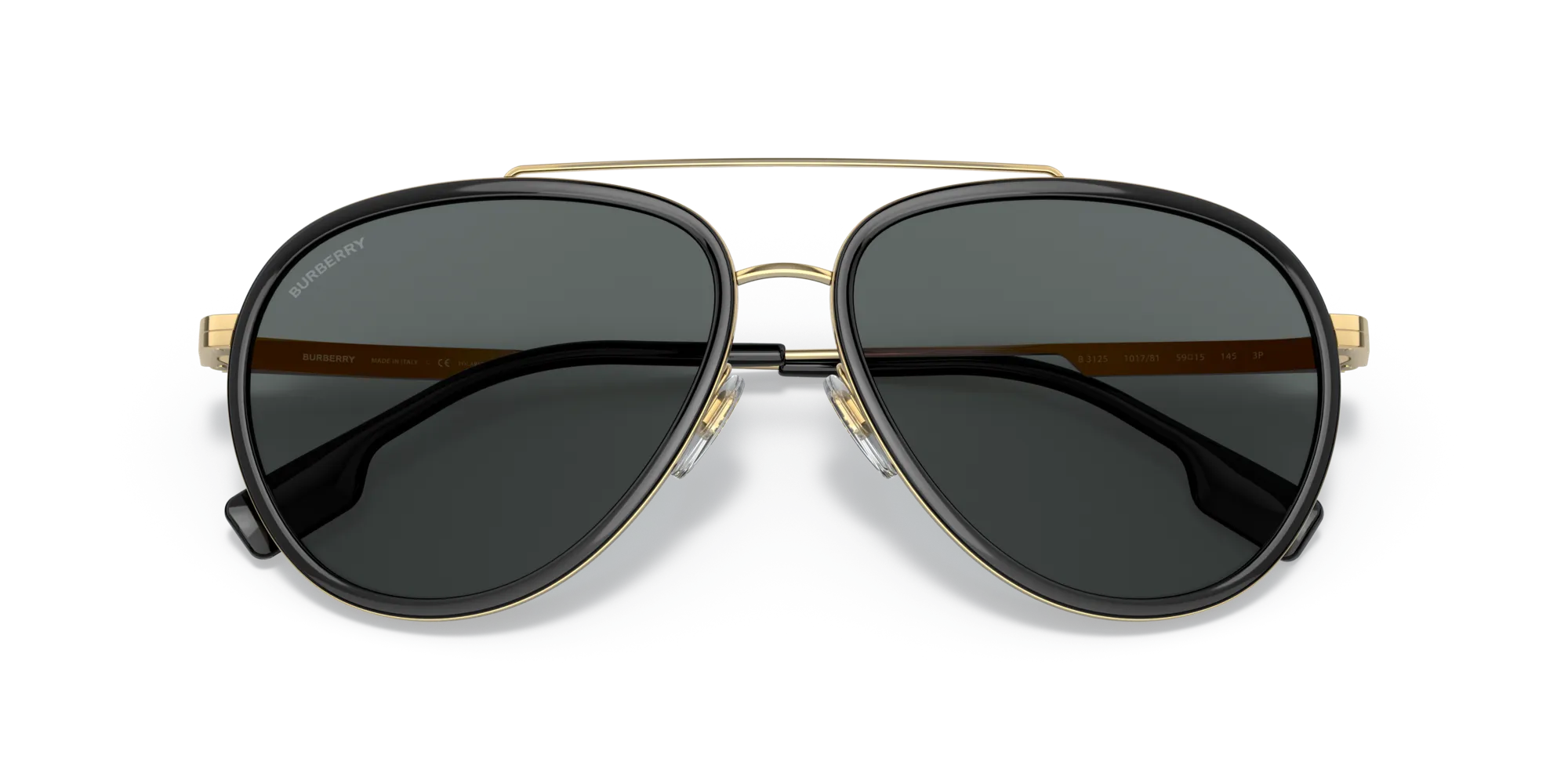 Burberry BE3125 OLIVER 101781 Occhiali da sole Metallo Oro Grigio Pilot Polarizzata - immagine 2