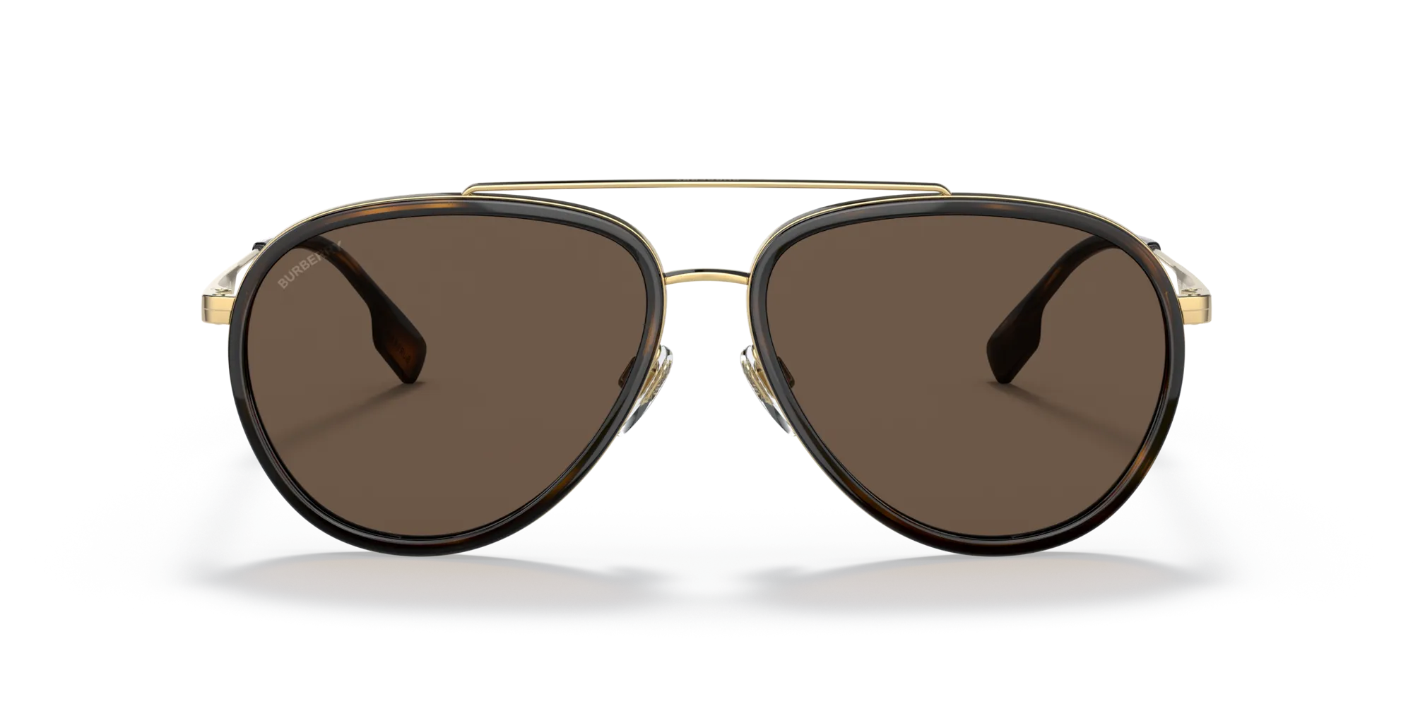 Burberry BE3125 OLIVER 101773 Occhiali da sole Metallo Oro Marrone Pilot Normale - immagine 3