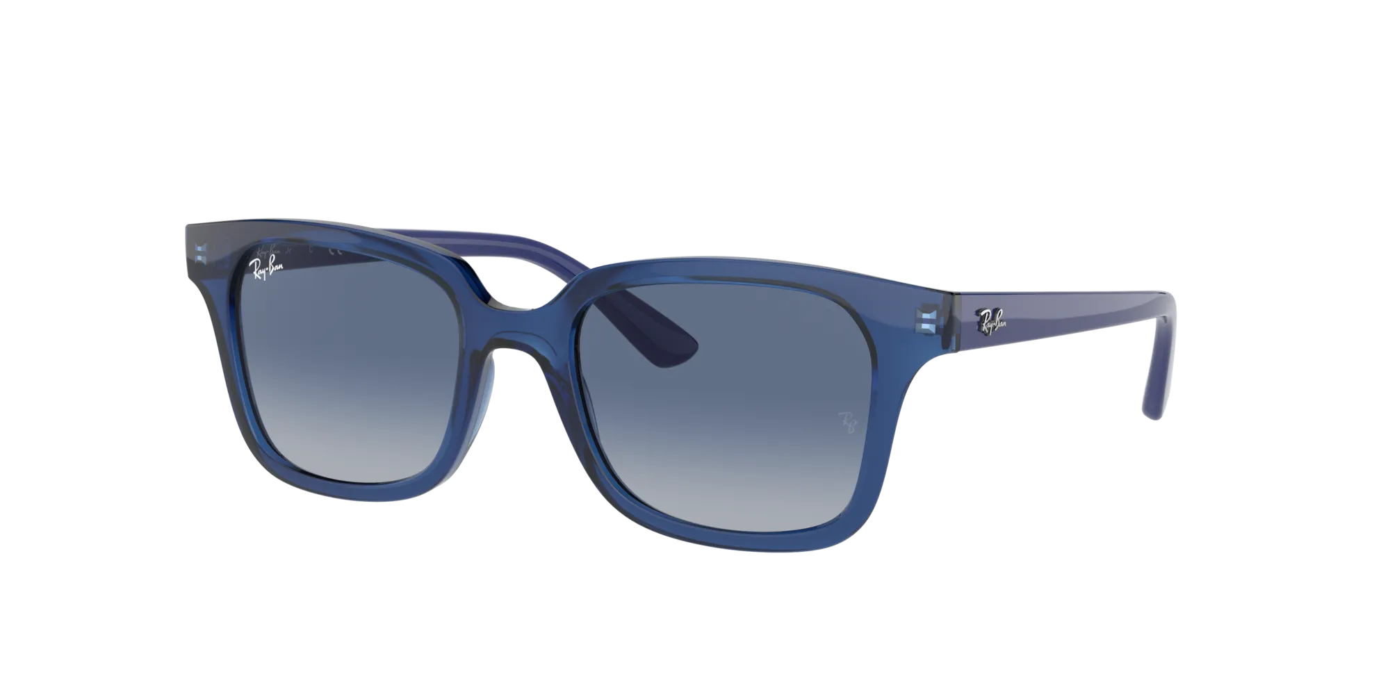 Ray - Ban RJ9071S 70624L Occhiali da sole bambino Iniettato Blu Blu Squadrata Normale Sfumato - immagine 1