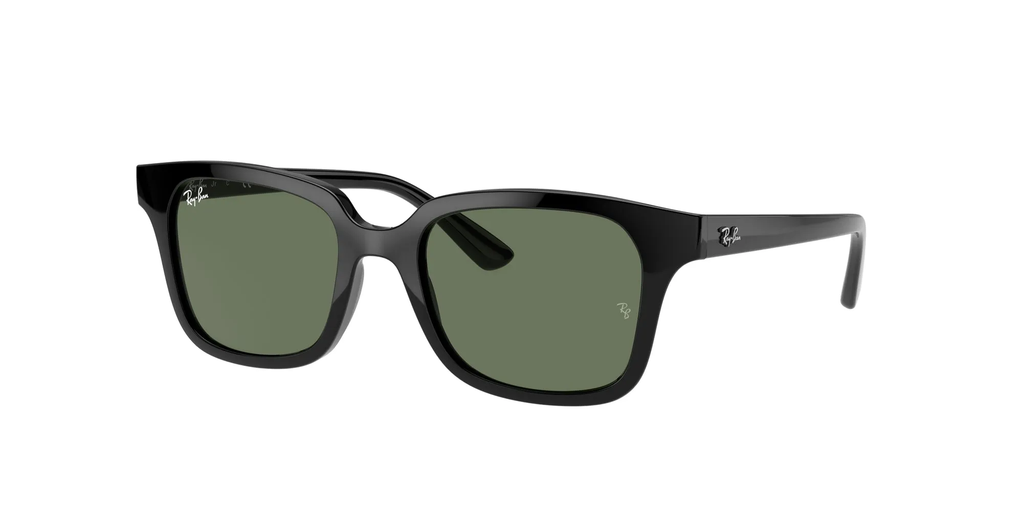 Ray - Ban RJ9071S 100/71 Occhiali da sole bambino Iniettato Nero Verde Squadrata Normale - immagine 1