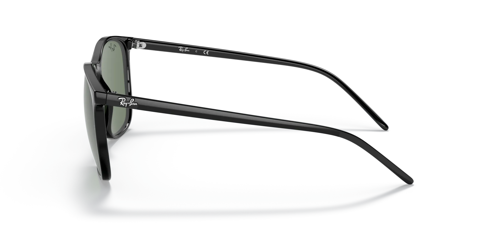 Ray - Ban RB4387F 901/71 Occhiali da sole Acetato Nero Verde Squadrata Normale - immagine 4