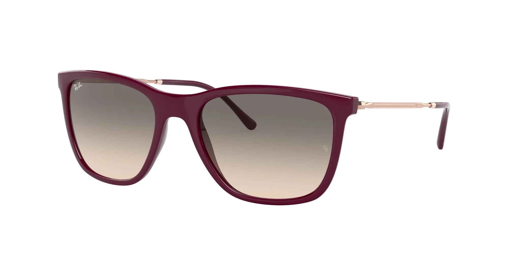 Ray - Ban RB4344 653432 Occhiali da sole Nylon Rosso Grigio Pillow Normale Sfumato - immagine 1