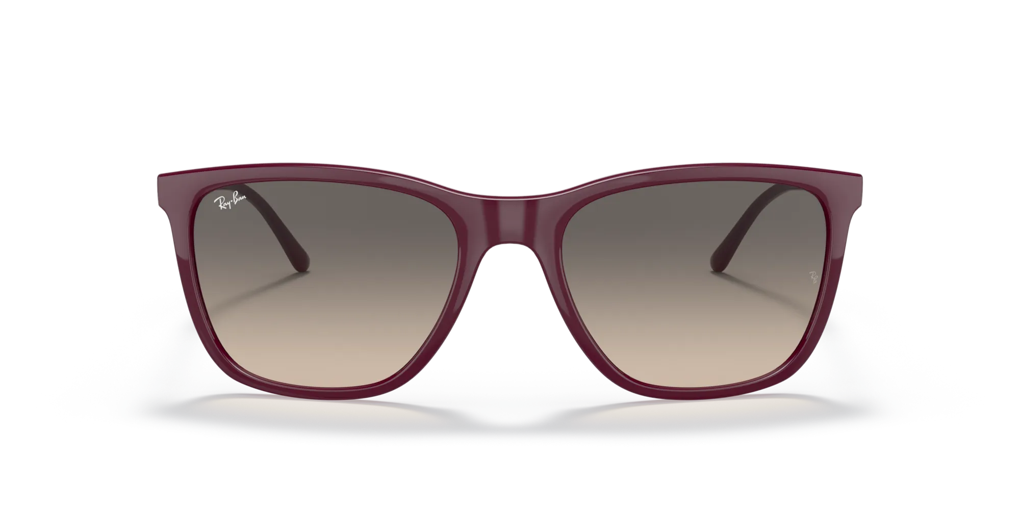 Ray - Ban RB4344 653432 Occhiali da sole Nylon Rosso Grigio Pillow Normale Sfumato - immagine 3