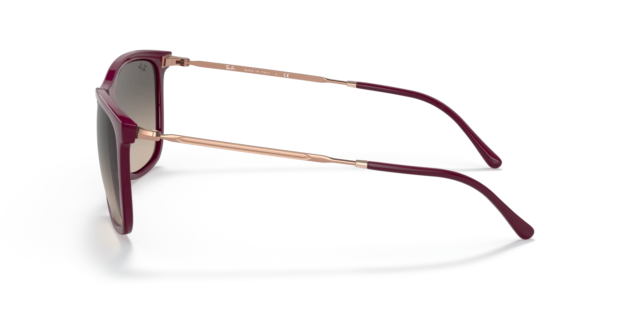 Ray - Ban RB4344 653432 Occhiali da sole Nylon Rosso Grigio Pillow Normale Sfumato - immagine 4