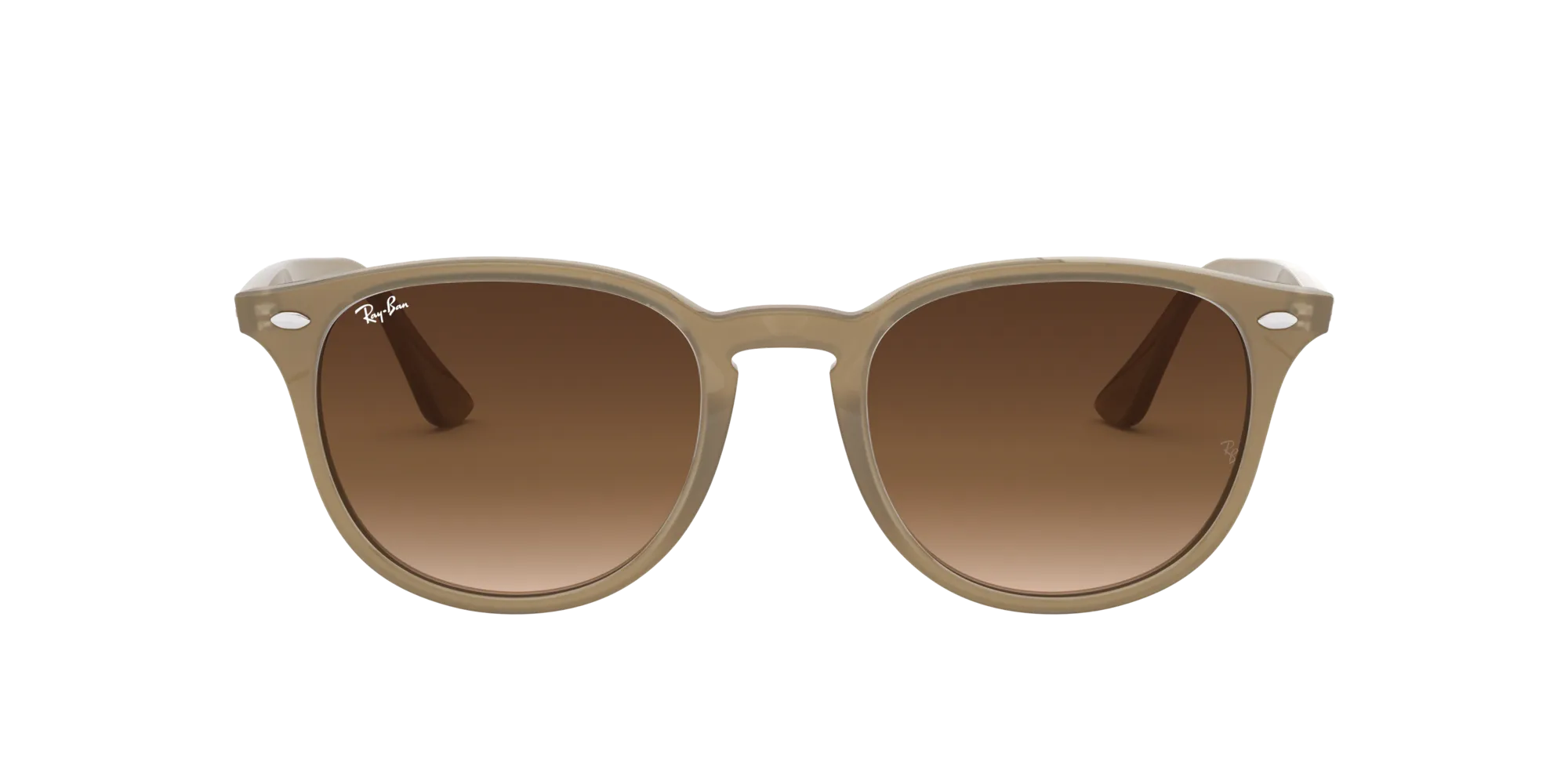 Ray - Ban RB4259F 616613 Occhiali da sole Acetato Beige Marrone Pantos Normale Sfumato - immagine 2