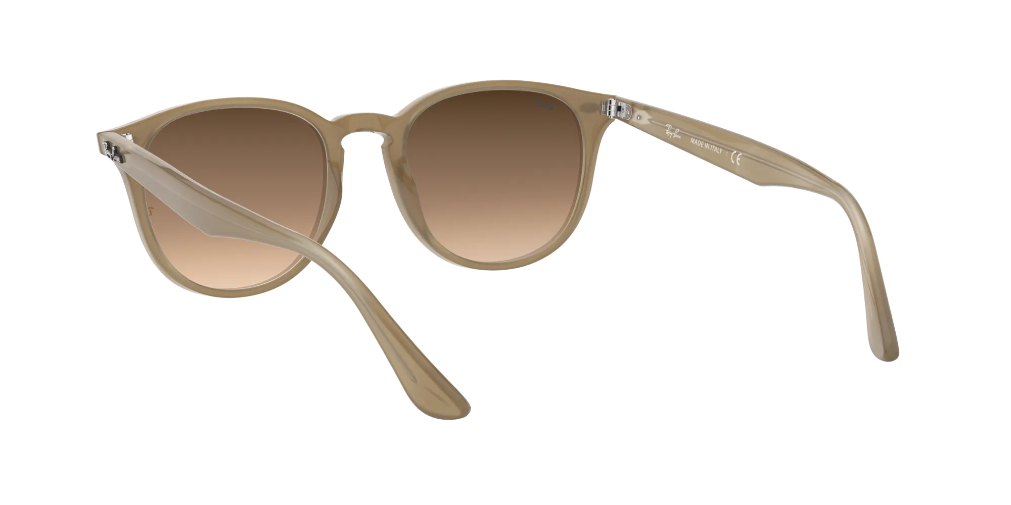 Ray - Ban RB4259F 616613 Occhiali da sole Acetato Beige Marrone Pantos Normale Sfumato - immagine 4