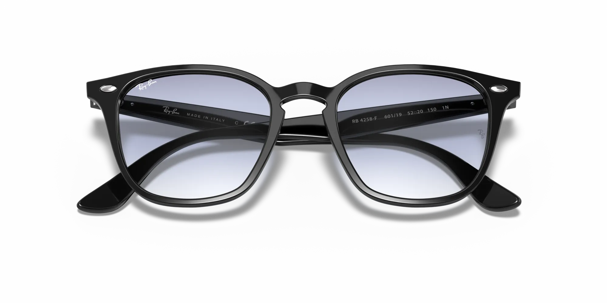Ray - Ban RB4258F 601/19 Occhiali da sole Acetato Nero Blu Squadrata Normale Sfumato - immagine 2