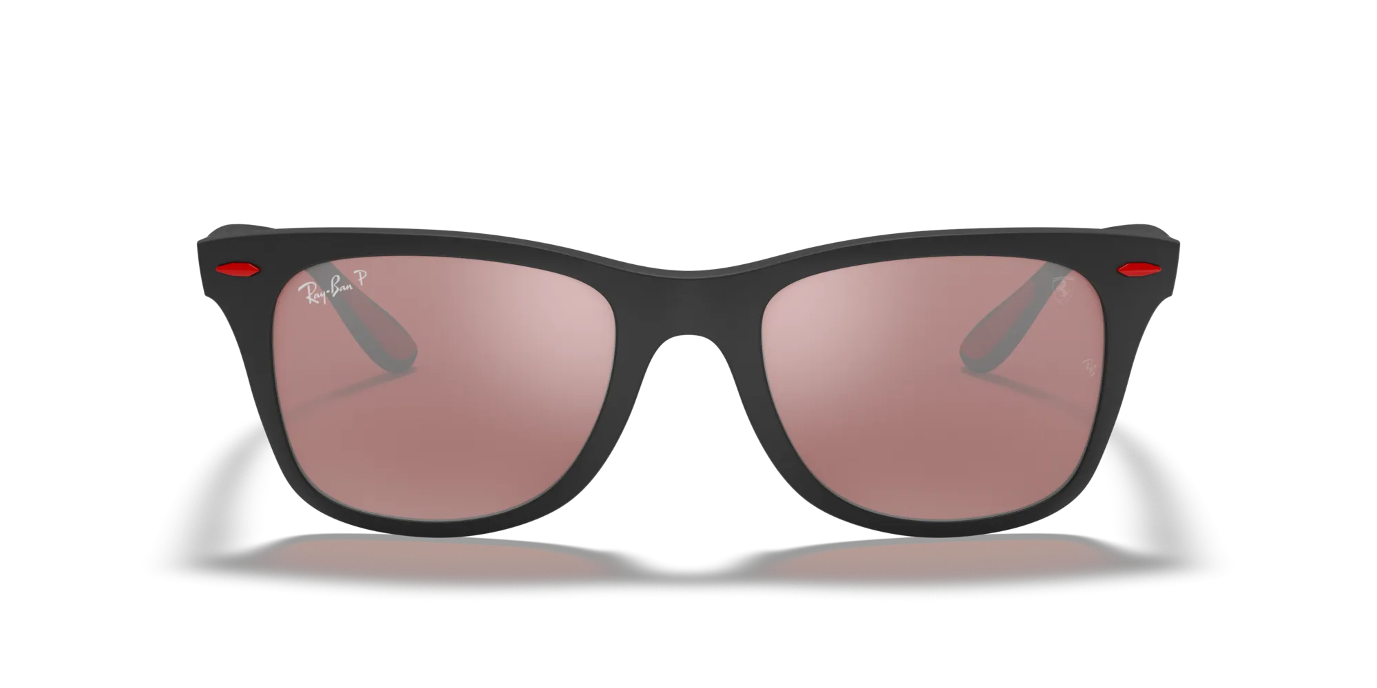 Ray - Ban RB4195M SCUDERIA FERRARI COLLECTION F602H2 Occhiali da sole Peek Nero Viola Squadrata Polarizzata Specchiato - immagine 3