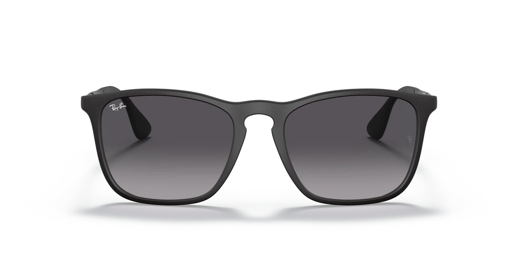 Ray - Ban RB4187F CHRIS 622/8G Occhiali da sole Iniettato Nero Grigio Squadrata Normale Sfumato - immagine 3
