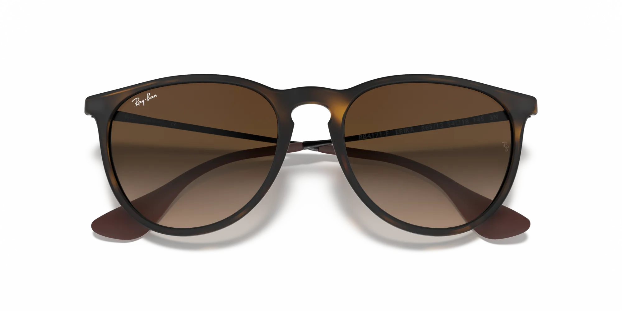 Ray - Ban RB4171F ERIKA 865/13 Occhiali da sole Nylon Tartaruga Marrone Pantos Normale Sfumato - immagine 2