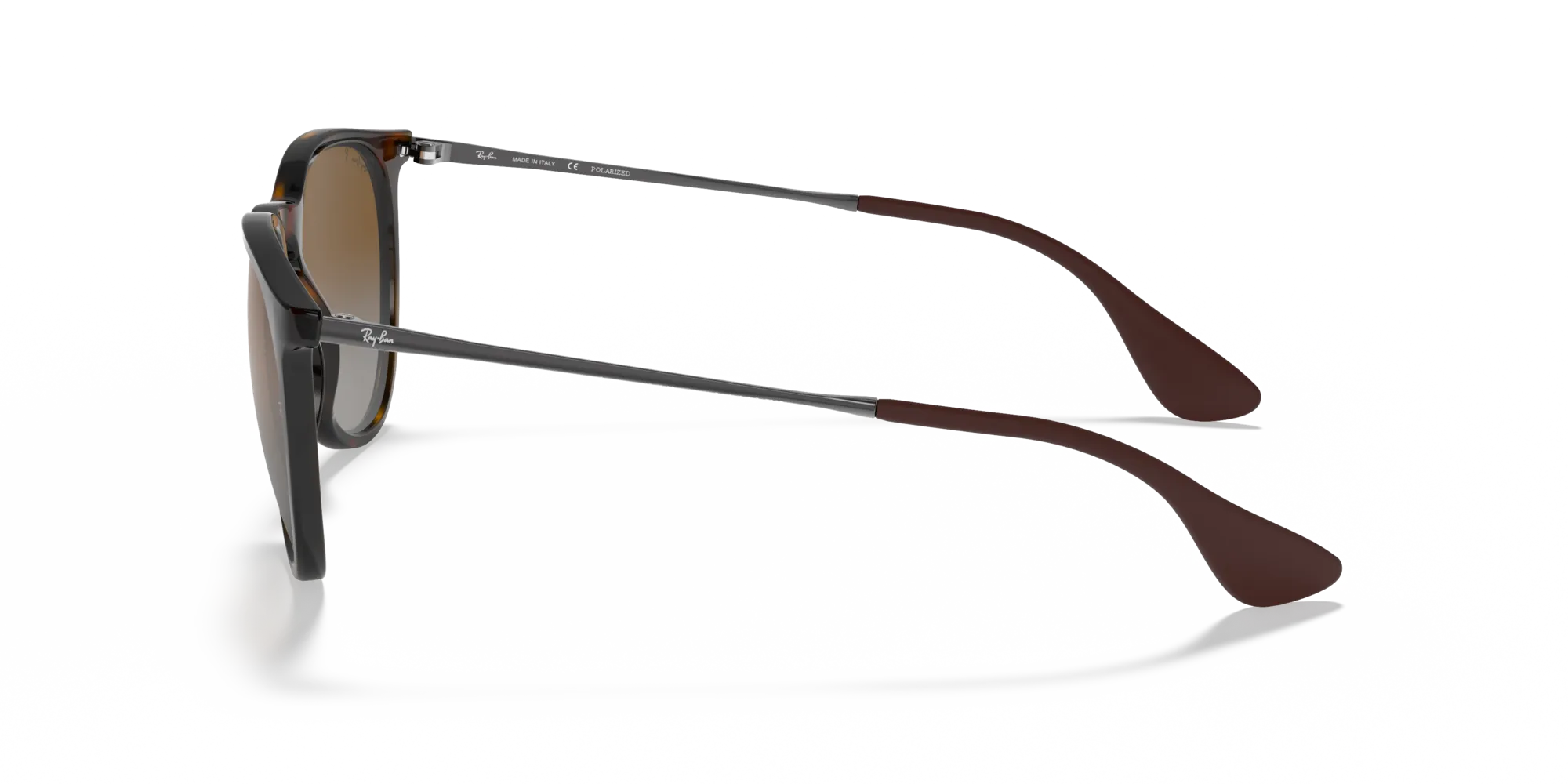 Ray - Ban RB4171F ERIKA 710/T5 Occhiali da sole Nylon Tartaruga Marrone Pantos Polarizzata Sfumato - immagine 4