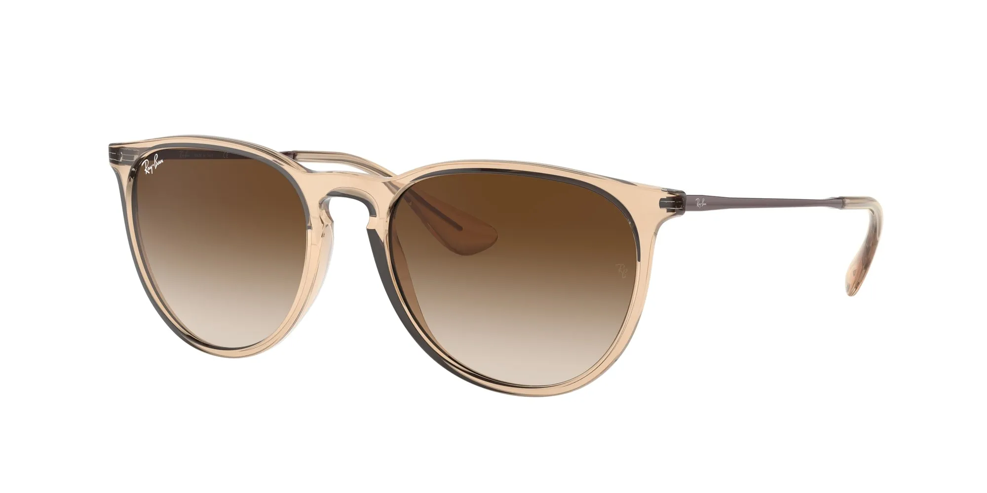 Ray - Ban RB4171 ERIKA 651413 Occhiali da sole Iniettato Marrone Marrone Pantos Normale Sfumato - immagine 1
