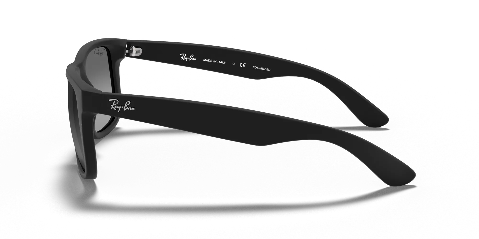 Ray - Ban RB4165F JUSTIN 622/T3 Occhiali da sole Nylon Nero Grigio Squadrata Polarizzata Sfumato - immagine 4