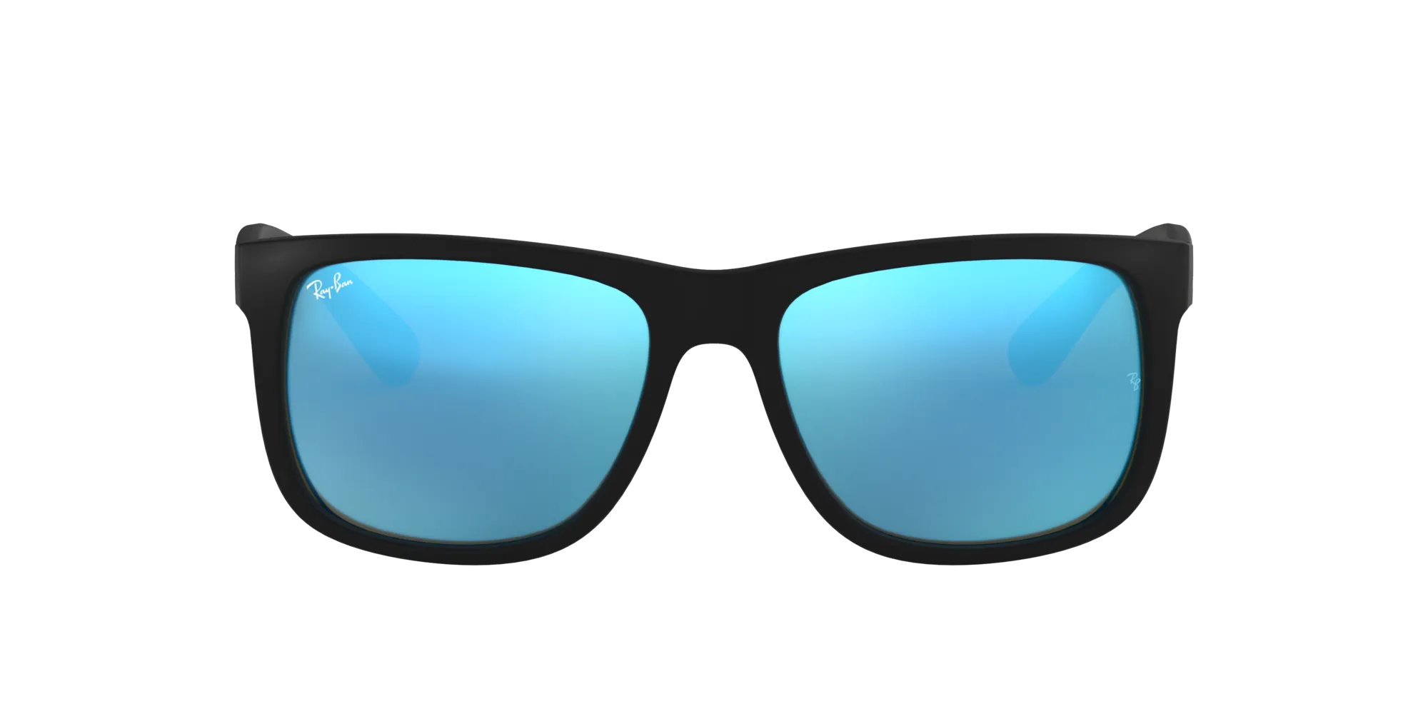 Ray - Ban RB4165F JUSTIN 622/55 Occhiali da sole Nylon Nero Blu Squadrata Specchiate Flash - immagine 2