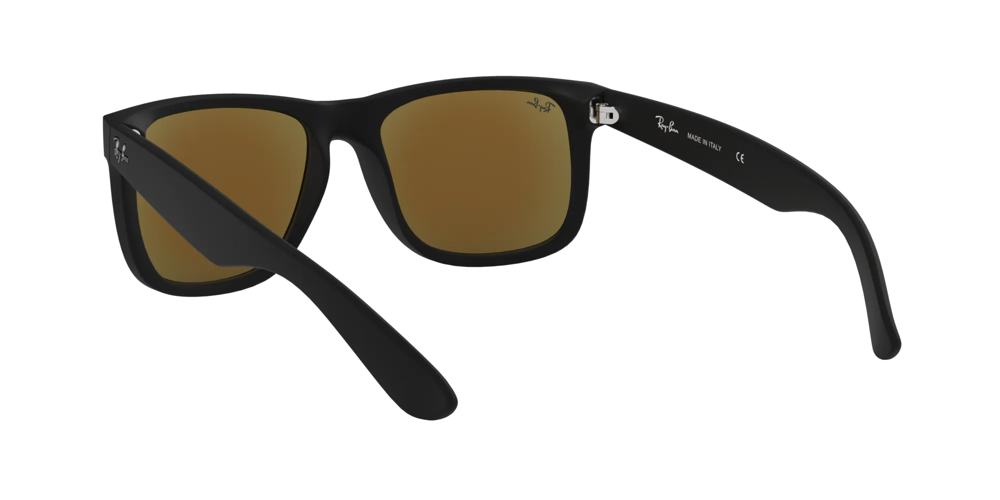 Ray - Ban RB4165F JUSTIN 622/55 Occhiali da sole Nylon Nero Blu Squadrata Specchiate Flash - immagine 4