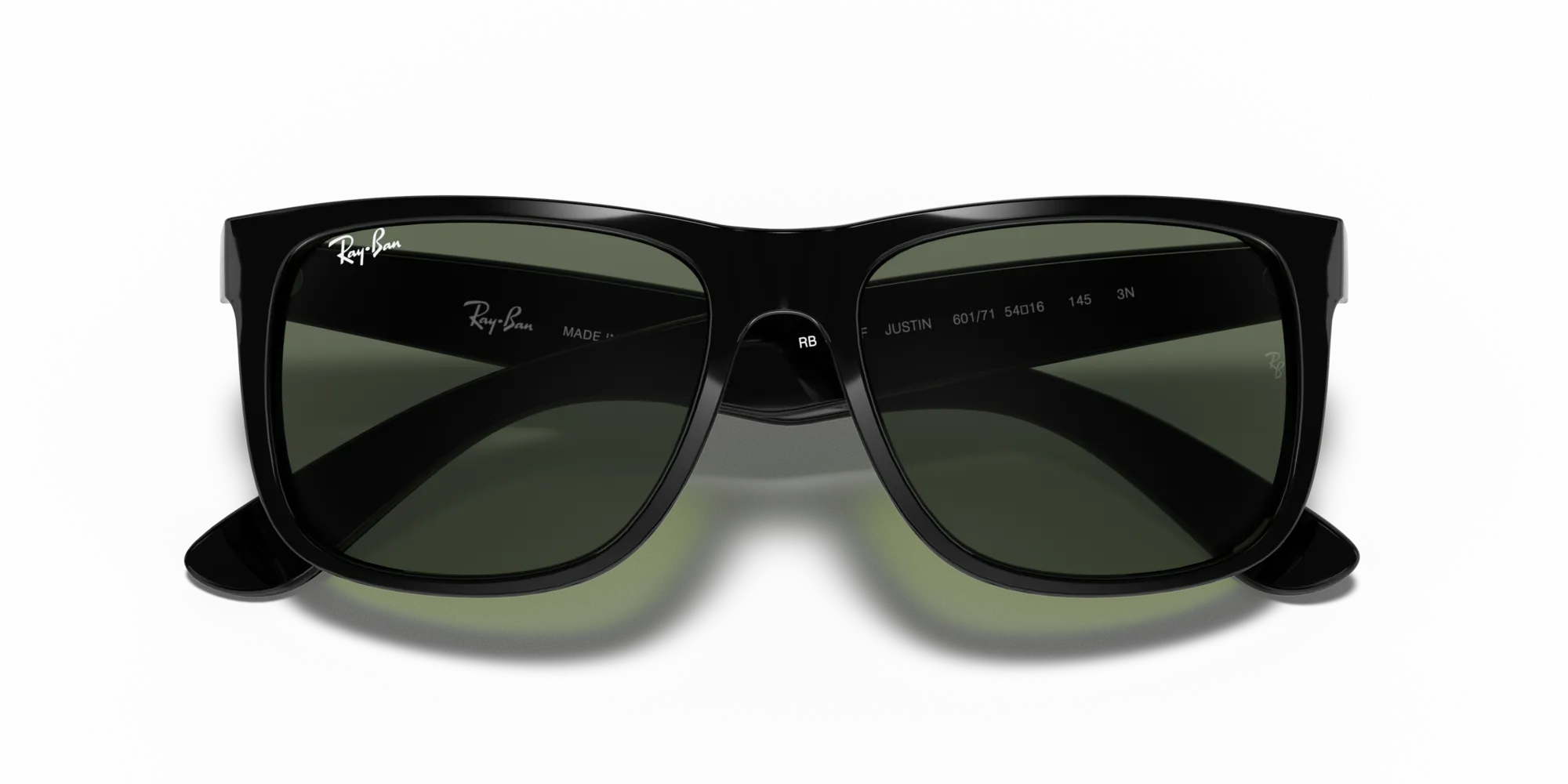 Ray - Ban RB4165F JUSTIN 601/71 Occhiali da sole Nylon Nero G15 Squadrata Normale - immagine 2