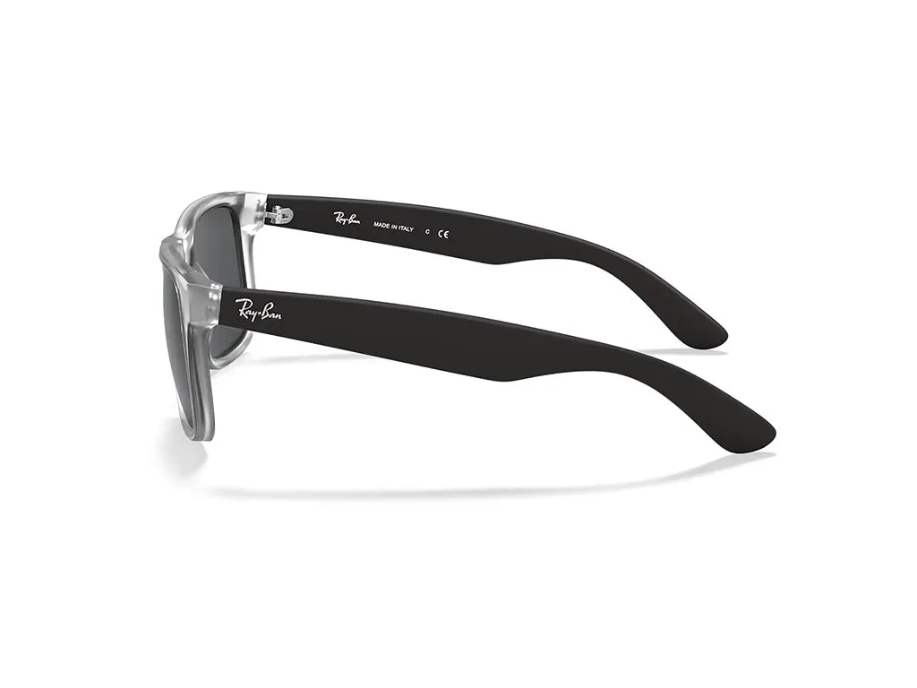 Ray - Ban RB4165 JUSTIN 651287 Occhiali da sole Iniettato Trasparente Grigio Squadrata Normale - immagine 3