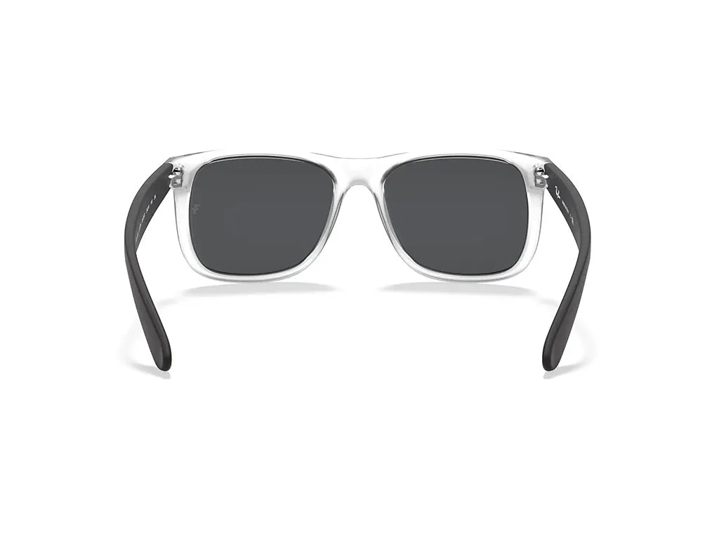 Ray - Ban RB4165 JUSTIN 651287 Occhiali da sole Iniettato Trasparente Grigio Squadrata Normale - immagine 4